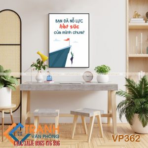 Tranh động lực slogan trang trí - VP362