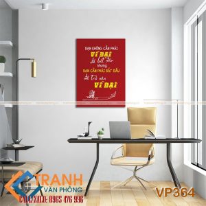 Tranh động lực slogan trang trí - VP364 3 Tranh động lực slogan trang trí - VP364 - Ảnh 2