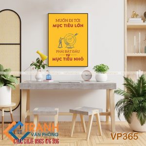 Tranh động lực slogan trang trí - VP365