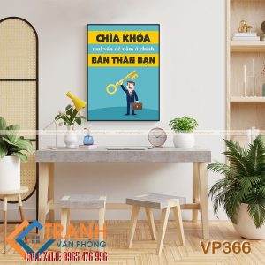 Tranh động lực slogan trang trí - VP366