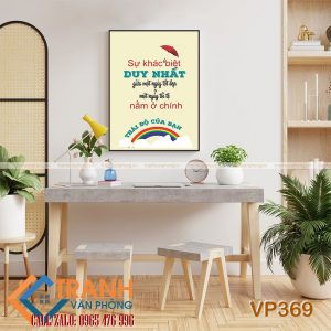 Tranh động lực slogan trang trí - VP369