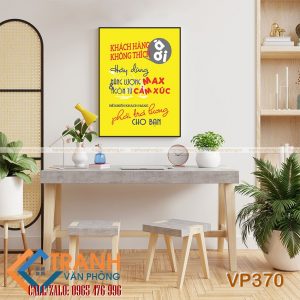 Tranh động lực slogan trang trí - VP370