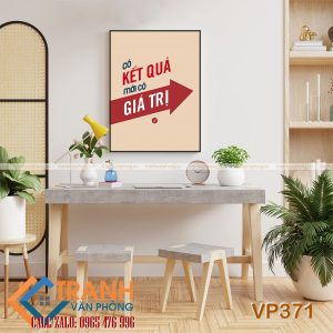 Tranh động lực slogan trang trí - VP371