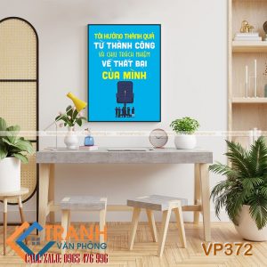 Tranh động lực slogan trang trí - VP372