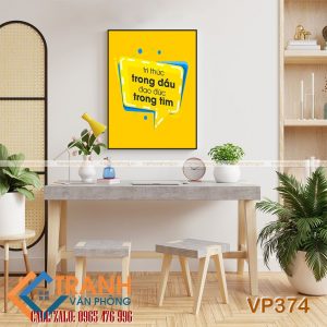 Tranh động lực slogan trang trí - VP374