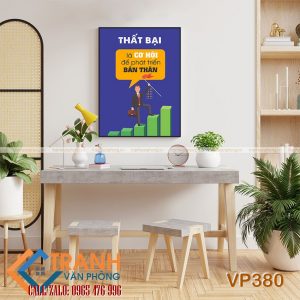 Tranh động lực slogan trang trí - VP380