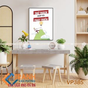 Tranh động lực slogan trang trí - VP385