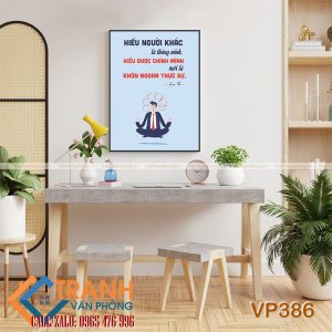 Tranh động lực slogan trang trí - VP386