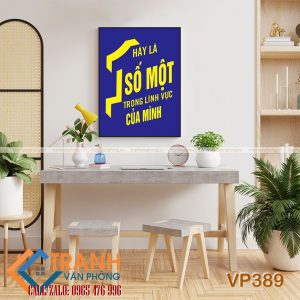 Tranh động lực slogan trang trí - VP389