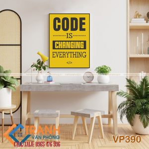 Tranh động lực slogan trang trí - VP390