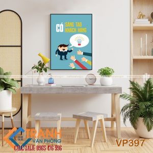 Tranh động lực slogan trang trí - VP397