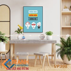 Tranh động lực slogan trang trí - VP398