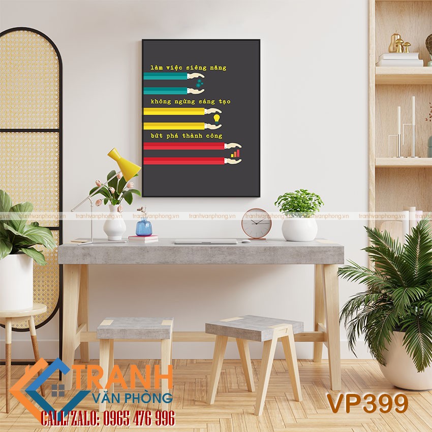 Tranh động lực slogan trang trí - VP399 1 Tranh động lực slogan trang trí - VP399
