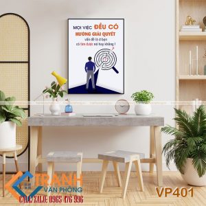 Tranh động lực slogan trang trí - VP401