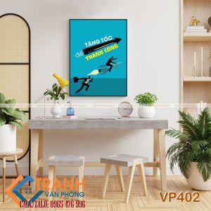 Tranh động lực slogan trang trí - VP402