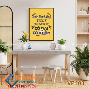 Tranh động lực slogan trang trí - VP403