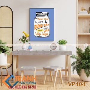 Tranh động lực slogan trang trí - VP404