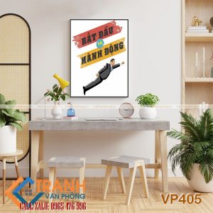 Tranh động lực slogan trang trí - VP405