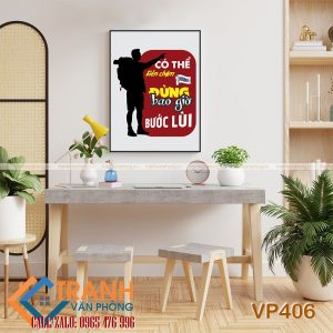 Tranh động lực slogan trang trí - VP406