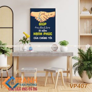 Tranh động lực slogan trang trí - VP407