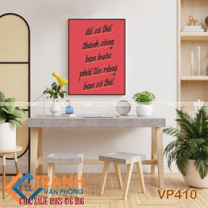 Tranh động lực slogan trang trí - VP410