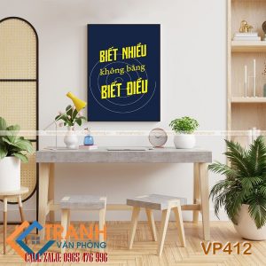 Tranh động lực slogan trang trí - VP412