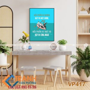 Tranh động lực slogan trang trí - VP417