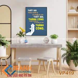 Tranh động lực slogan trang trí - VP419