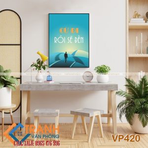 Tranh động lực slogan trang trí - VP420
