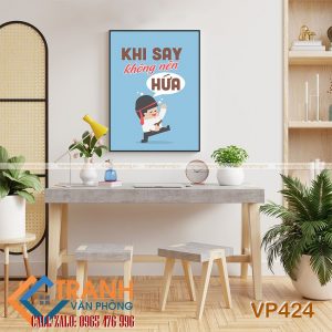 Tranh động lực slogan trang trí - VP424