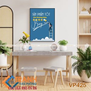Tranh động lực slogan trang trí - VP425