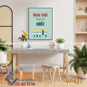 Tranh động lực slogan trang trí - VP427