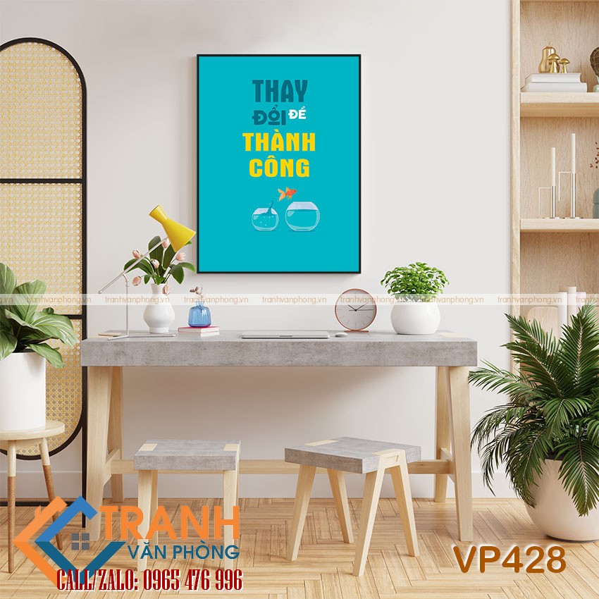 Tranh động lực slogan trang trí - VP428 1 Tranh động lực slogan trang trí - VP428