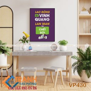 Tranh động lực slogan trang trí - VP430