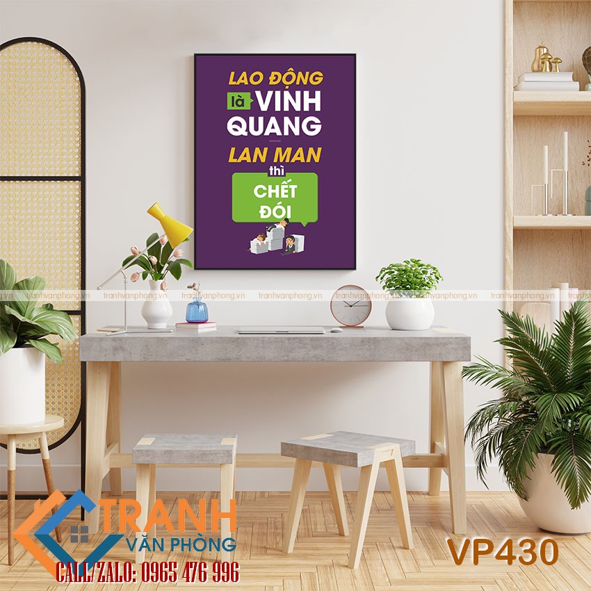 Tranh động lực slogan trang trí - VP430 1 Tranh động lực slogan trang trí - VP430