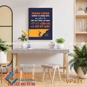 Tranh động lực slogan trang trí - VP431