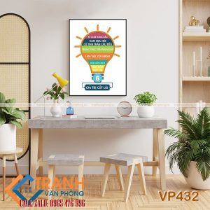 Tranh động lực slogan trang trí - VP432
