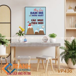 Tranh động lực slogan trang trí - VP436