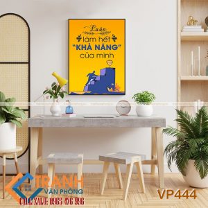 Tranh động lực slogan trang trí - VP444