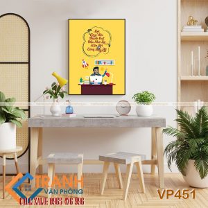 Tranh động lực slogan trang trí - VP451
