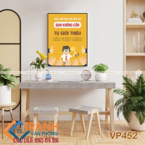 Tranh động lực slogan trang trí - VP452