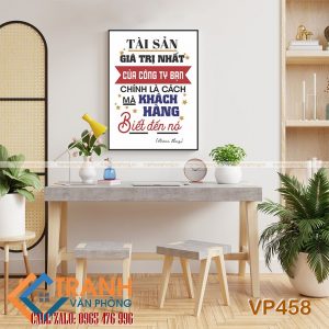 Tranh động lực slogan trang trí - VP458