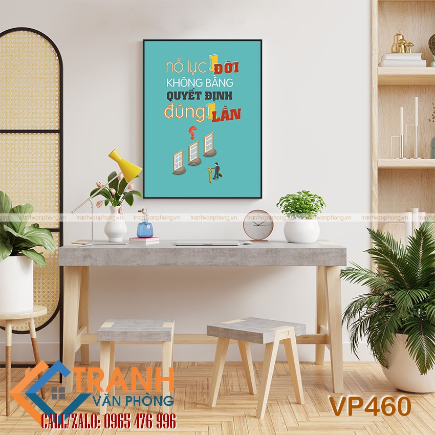 Tranh động lực slogan trang trí - VP460 1 Tranh động lực slogan trang trí - VP460