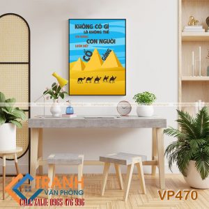Tranh động lực slogan trang trí - VP470