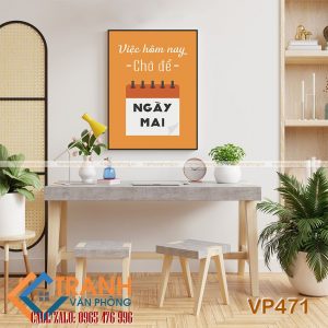 Tranh động lực slogan trang trí - VP471