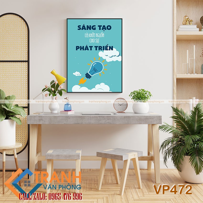 Tranh động lực slogan trang trí - VP472 1 Tranh động lực slogan trang trí - VP472