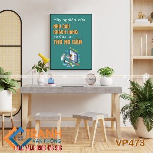 Tranh động lực slogan trang trí - VP473