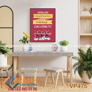 Tranh động lực slogan trang trí - VP475