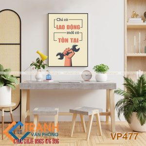 Tranh động lực slogan trang trí - VP477