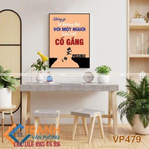 Tranh động lực slogan trang trí - VP479